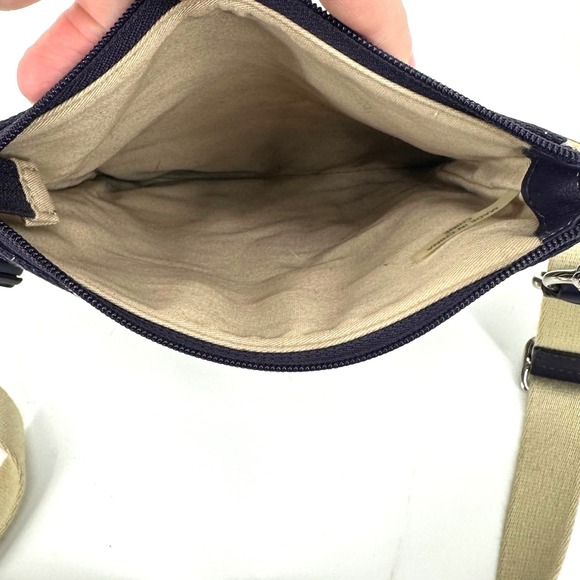 Coach Legacy Zebra Print Canvas Leather Trim Crossbody Bag Purse Purple 23410 - Picture 2 of 13